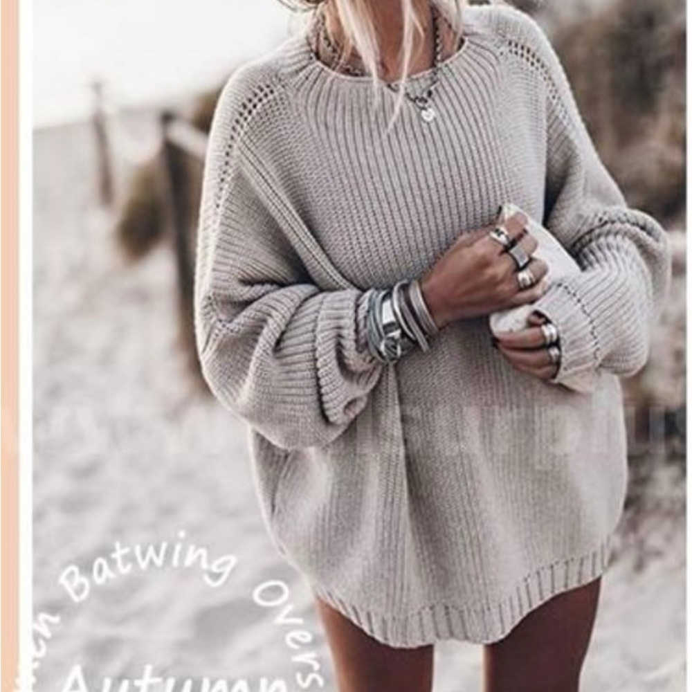 Elegant Beige Knit Sweater